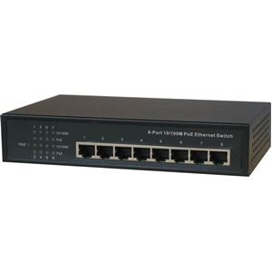 POE Switch 8CH, Up to 130W of POE power, 10/100 Base-T Lan (POE-SW800E)