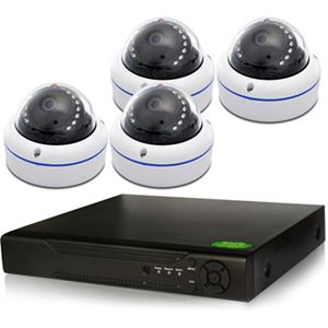 4 IP Camera Security System, 1.3MP Mini Dome IR Camera (NVR8-4Pro2D)