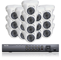 16 HD-TVI Dome Camera System Package