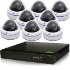 Picture of 8 HD-CVI Complete Security IR Dome Camera system Vandalproof (CVI8-8Pro1D)