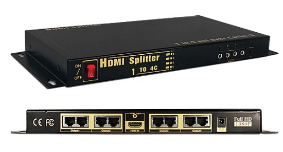 Picture of 1 in 4 out HDMI Splitter over UTP  (CAT5e/6) (OP-HKSP0104MC)