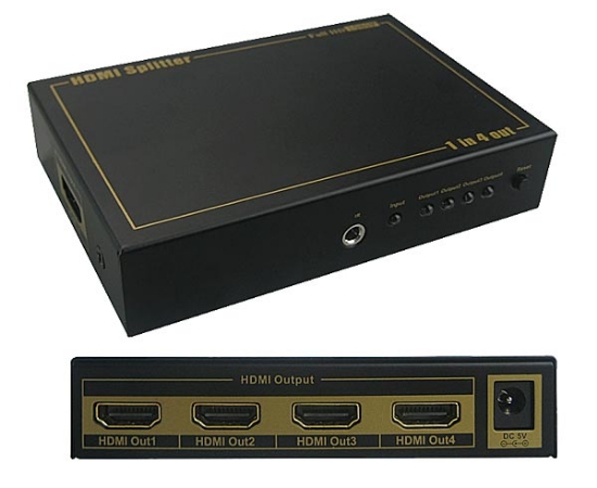 Picture of 1 in 4 out HDMI Splitter (OP-HKSP0104SH)