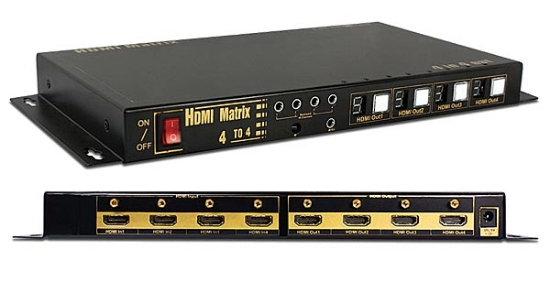 Picture of Professional 4 in 4 out (4 x 4) True HDMI Matrix Slim Size (OP-HKTM0404MH)