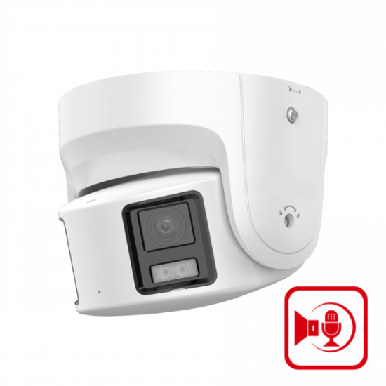 Picture of 8MP Panoramic outdoor Turret IP Camera Dual Lens: 2 x 4mm Fixed Lens (GNC348G2P-XDLU-SL)