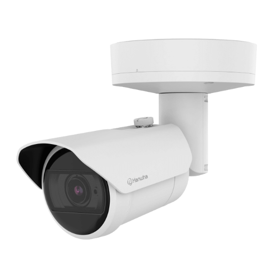 Picture of Hanwha Vision 5MP AI IR Bullet IP Security Camera with 3.3-9.3mm Lens and 2.8x Optical Zoom (XNO-A8084R)