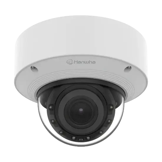 Picture of Hanwha Vision 8MP Indoor Dome IP Security Camera with 4.4~9.3mm Lens, 2.1x Optical Zoom and Built-In IR (XND-A9084RV)