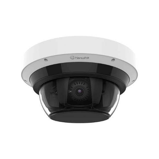 Picture of Hanwha Vision 4x8MP Outdoor Multi-Directional Dome IP Security Camera with 4.38-9.33mm Motorized Lenses and Built-In IR (PNM-C32083RQZ)
