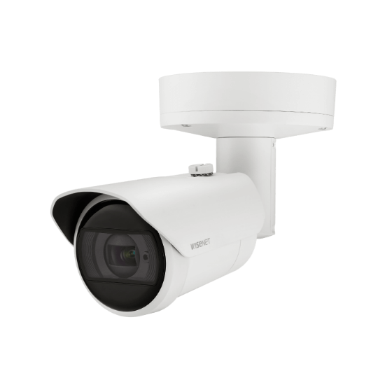 Picture of Hanwha Vision 2MP Night Vision Outdoor Bullet IP Security Camera with AI and IVA, 2.8~12mm Motorized Lens (XNO-C6083R)