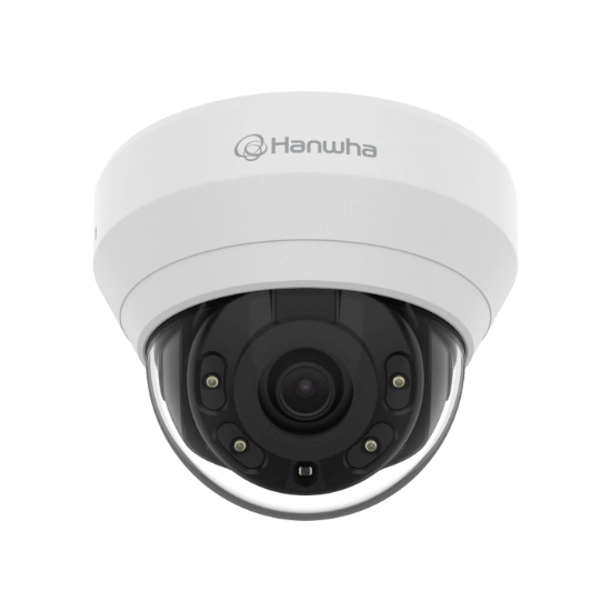 Picture of Hanwha Vision 4MP Night Vision Dome IP Security Camera with Built-in Mic, 2.8mm Fixed Lens (QND-7012R)