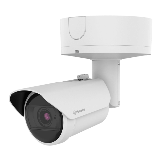 Picture of Hanwha Vision 2MP Night Vision Outdoor Bullet IP Security Camera with Motorized Lens (XNO-6083R)