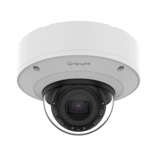 Picture of Hanwha Vision 6MP Night Vision Outdoor Dome IP Security Camera with AI, 10.9~29mm Motorized Lens (XNV-8093R)