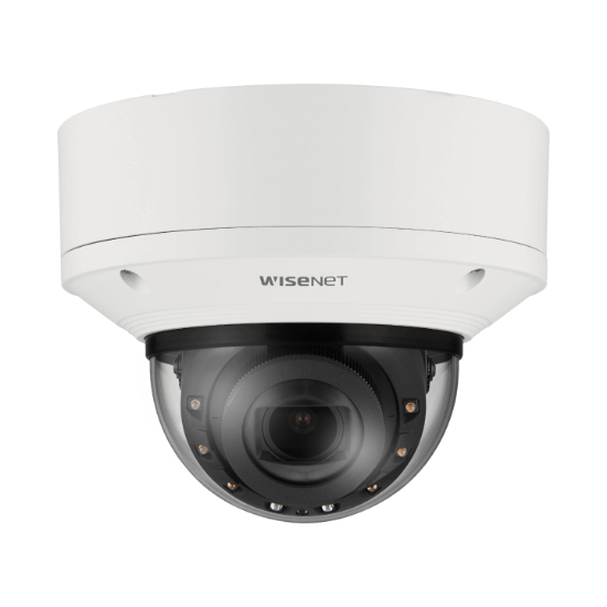 Picture of Hanwha Vision 8MP 4K Night Vision Outdoor Dome IP Security Camera with AI, 4.4~9.3mm Motorized Lens (XNV-9083R)