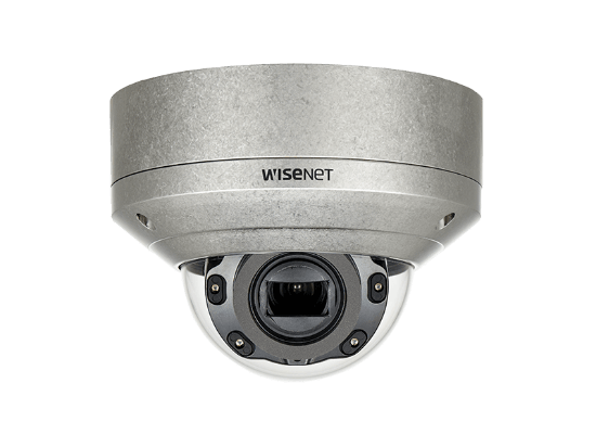 Picture of Hanwha Vision 2MP Night Vision Stainless Steel Outdoor Dome IP Security Camera with 2.8~12mm Motorized Lens, NSF/ANSI Standard 169 (XNV-6080RSA)