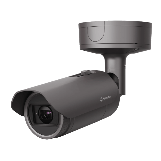 Picture of Hanwha Vision 8MP 4K IR H.265 Outdoor Bullet IP Security Camera with Motorized Lens (XNO-9082R)